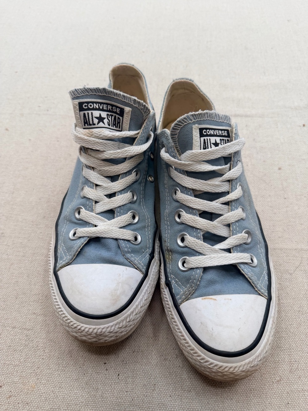 Converse Low Top Sneakers - Grey Blue and White